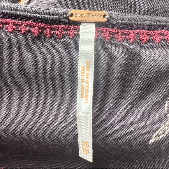 Free People Tulum Embroidered Aztec Boho V-Neck Kimono Sleeve Mini Dress XS - Picture 12 of 13